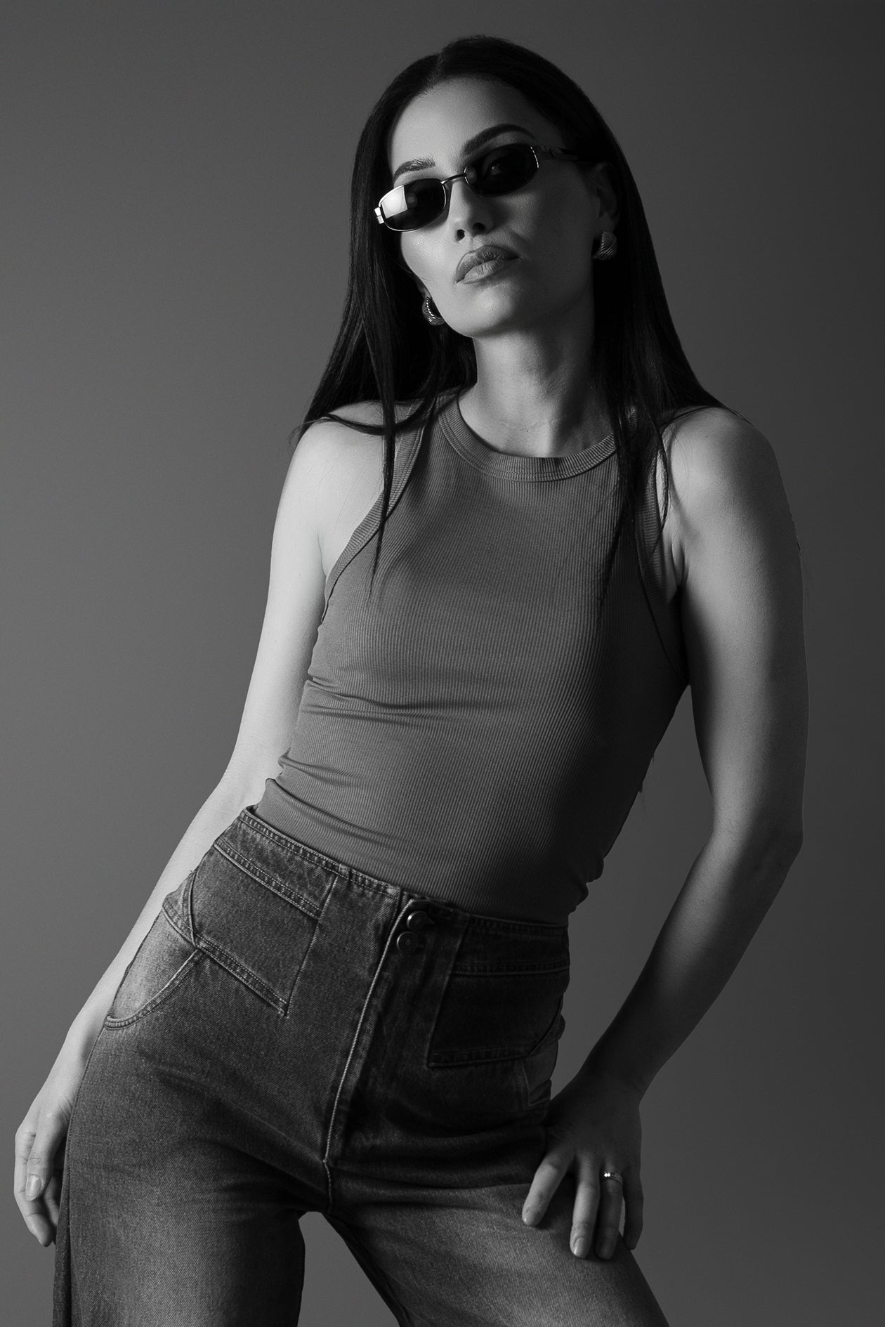 WOMENS RIBBED VEST TOP