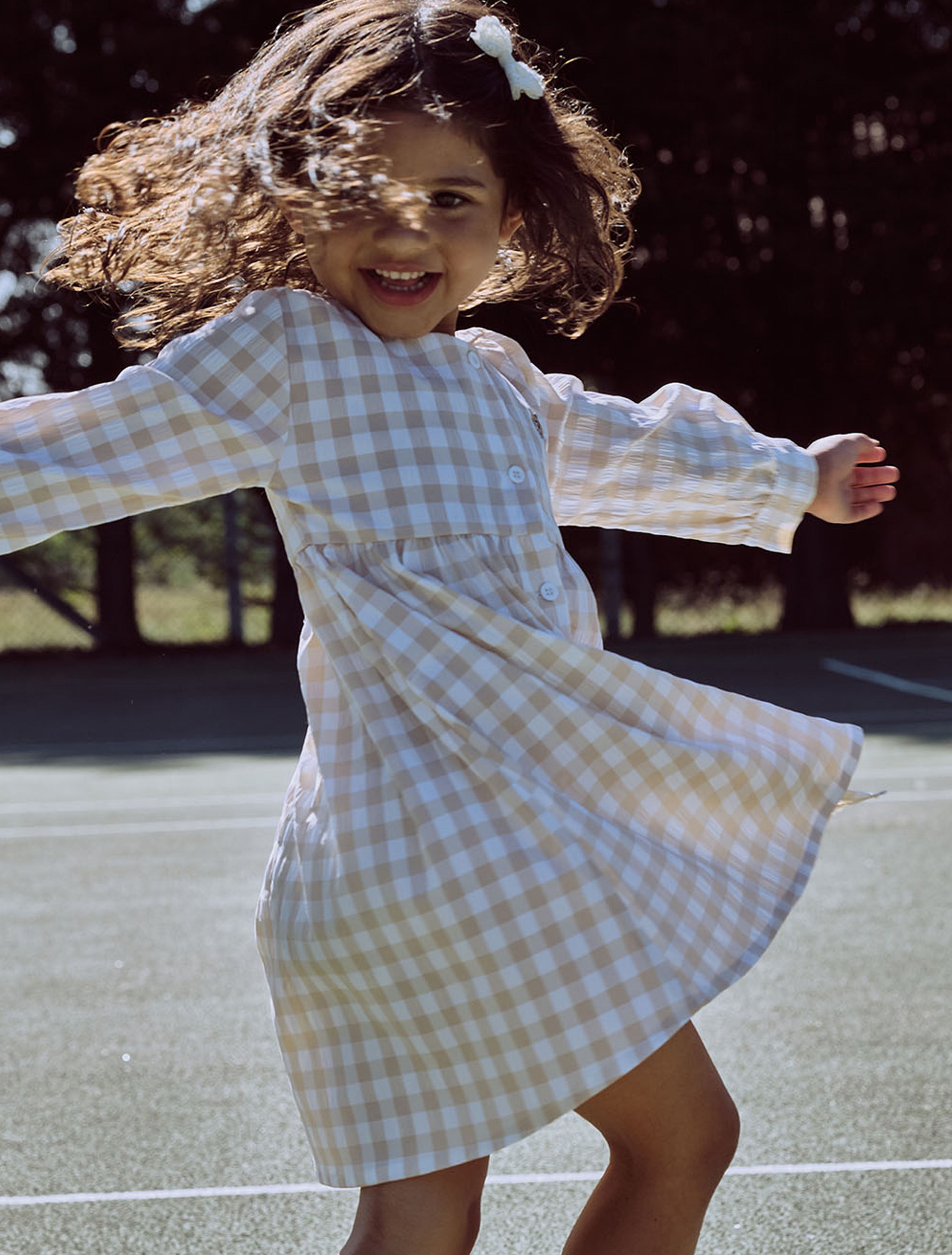 Girls Check Dress