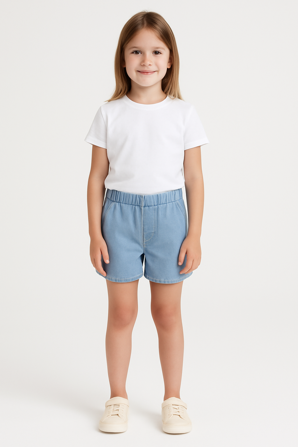 Unisex Washed Denim Shorts