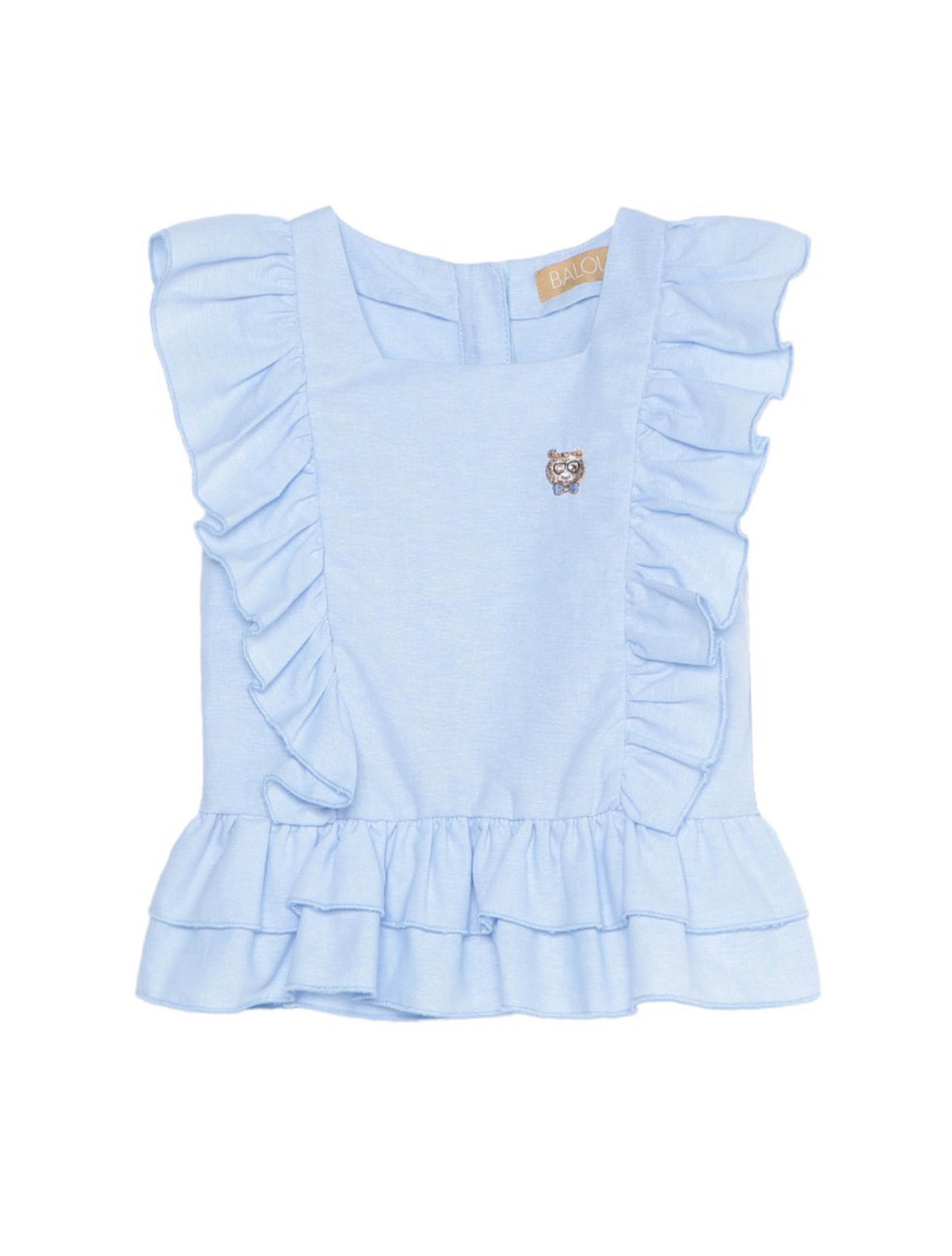 Girls Frill Panel Top