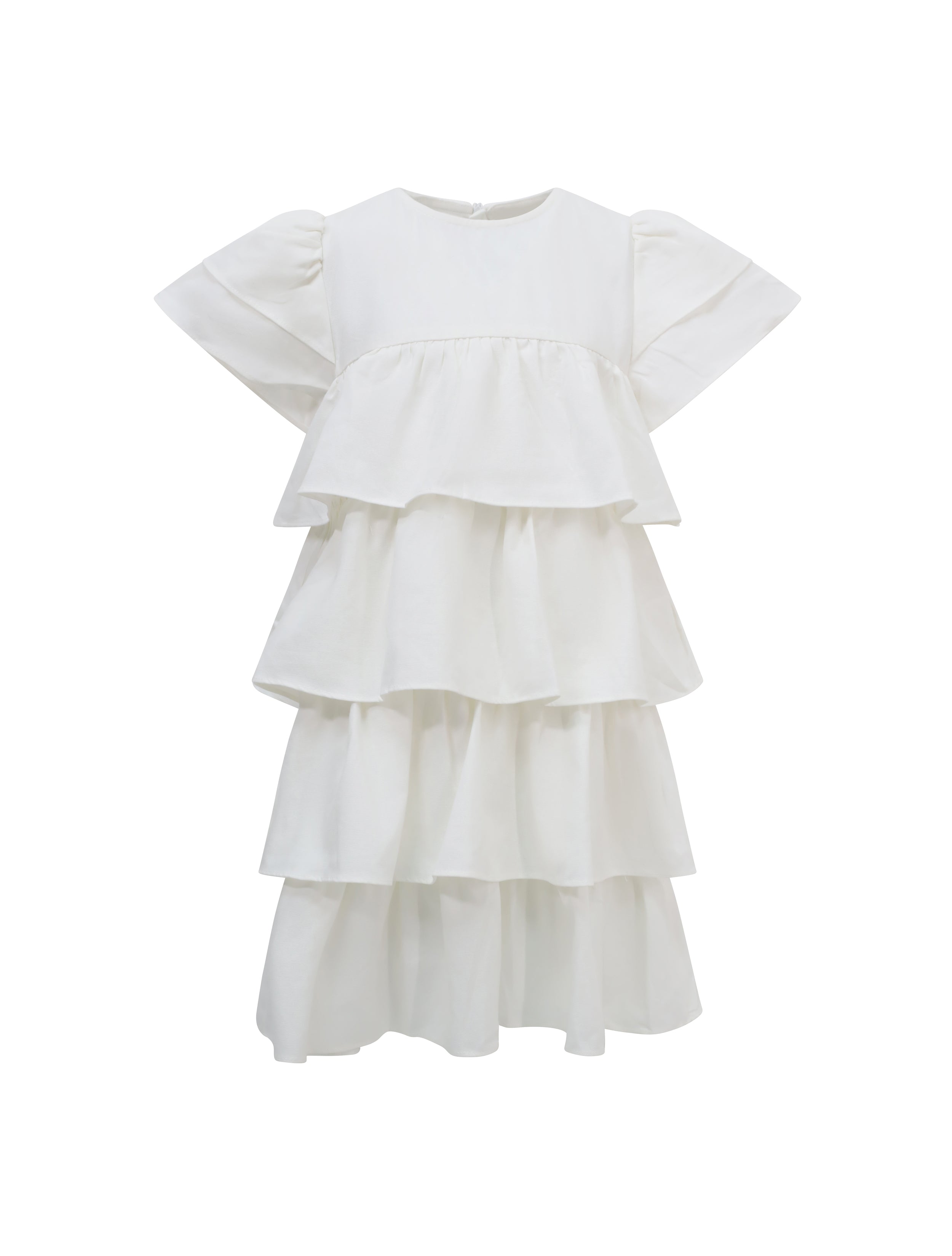 GIRLS LINEN FRILL DRESS