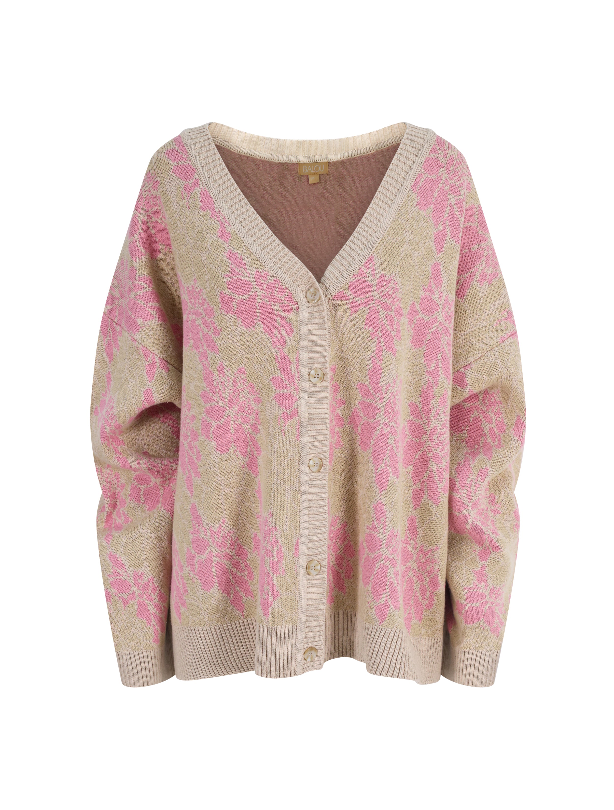 WOMENS FLORAL KNIT CARDIGAN