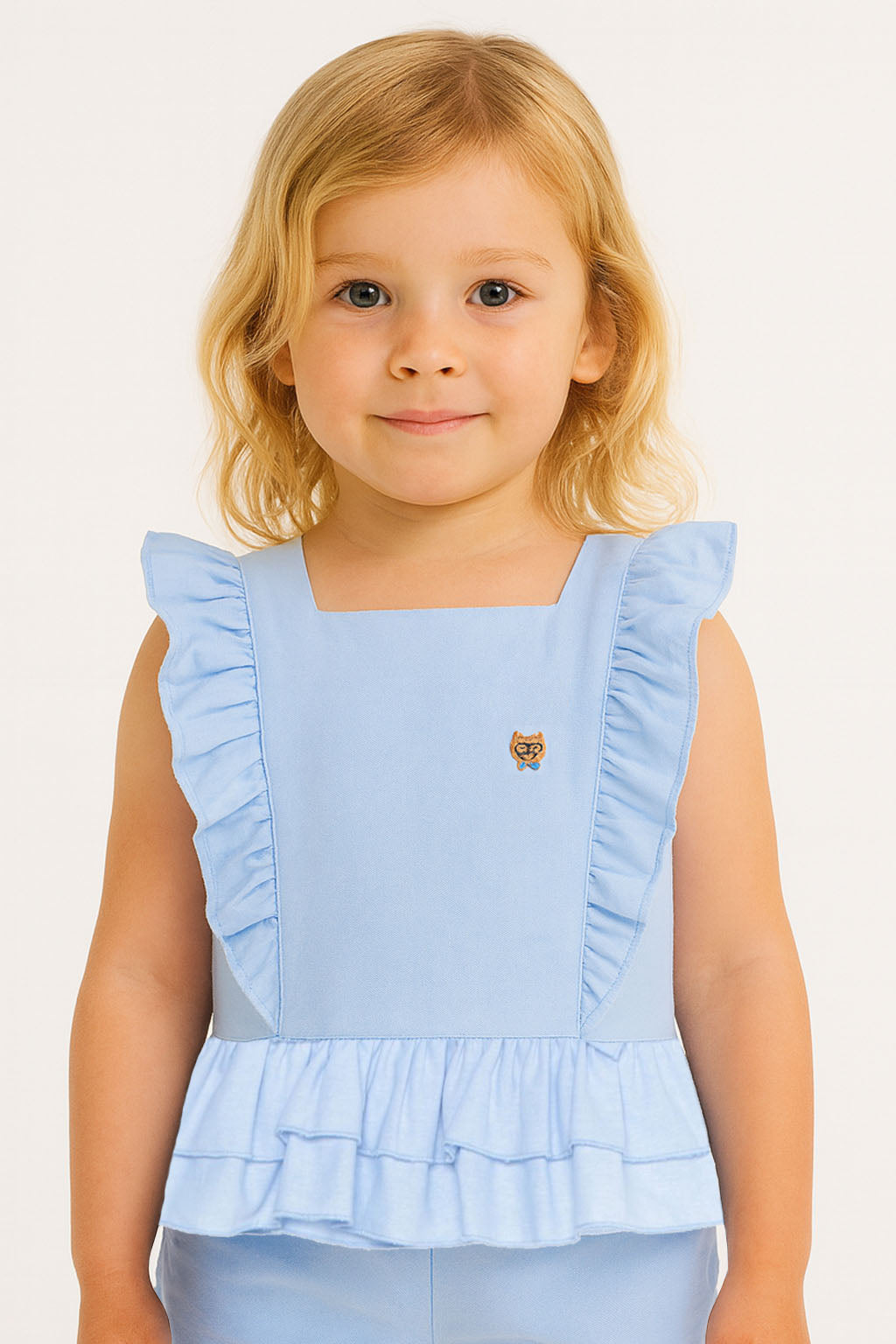 Girls Frill Panel Top