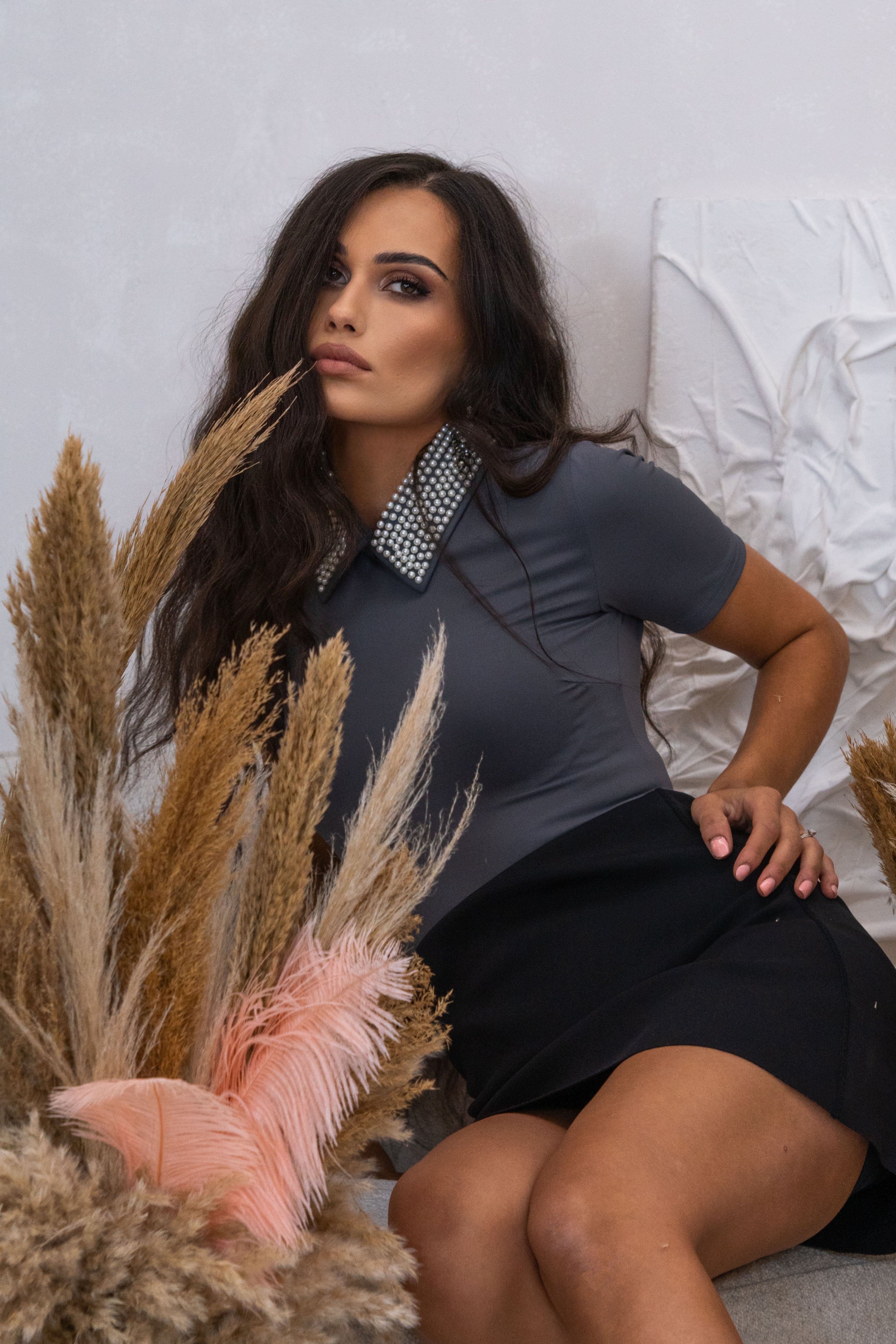 WOMENS PEARL COLLAR BODYSUIT