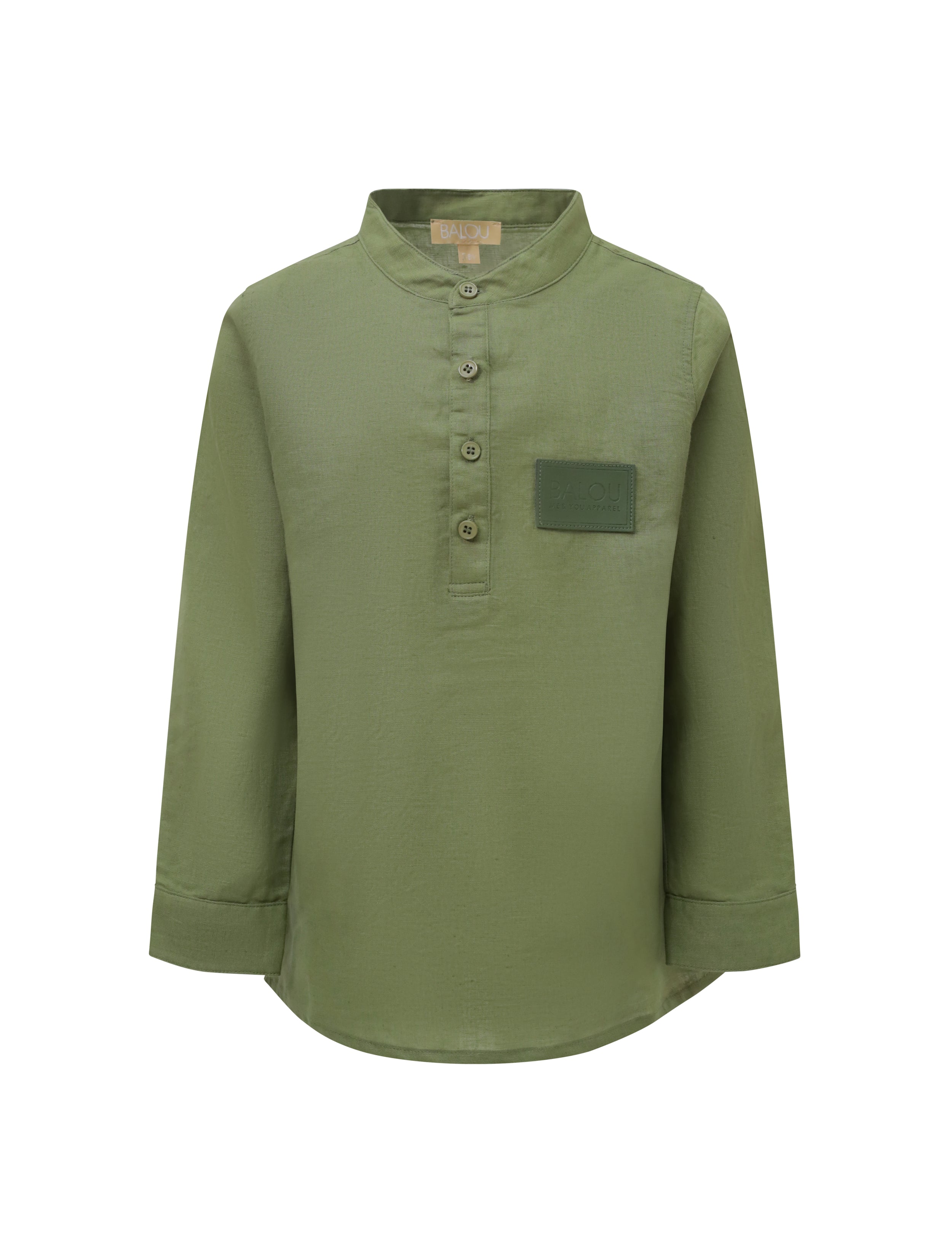 BOYS LINEN SHIRT KHAKI