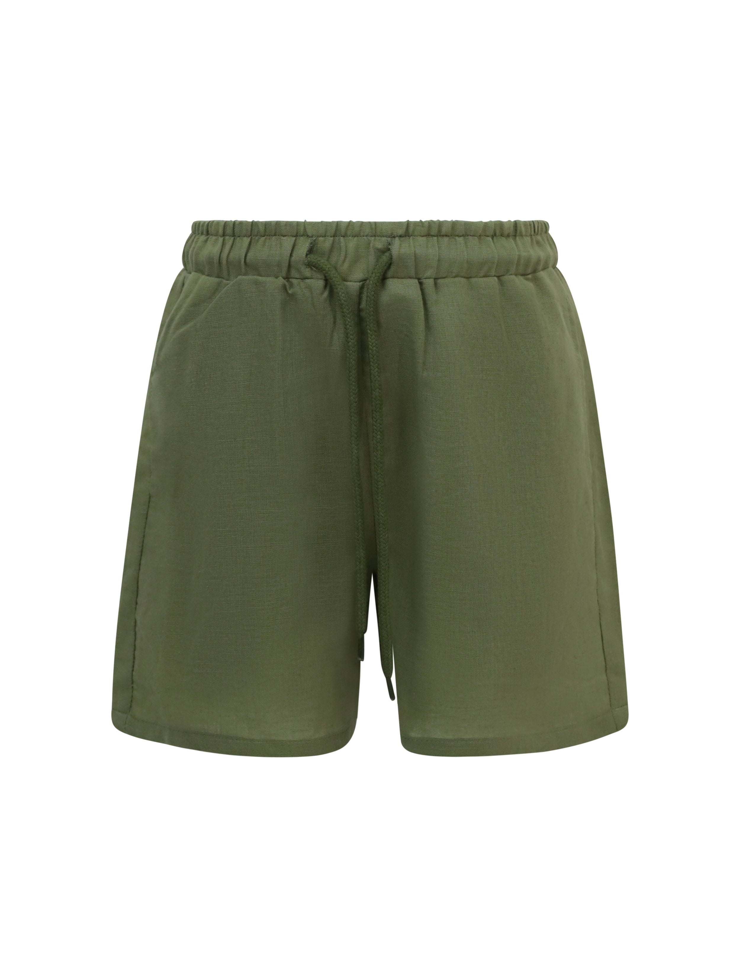 BOYS LINEN SHORTS KHAKI