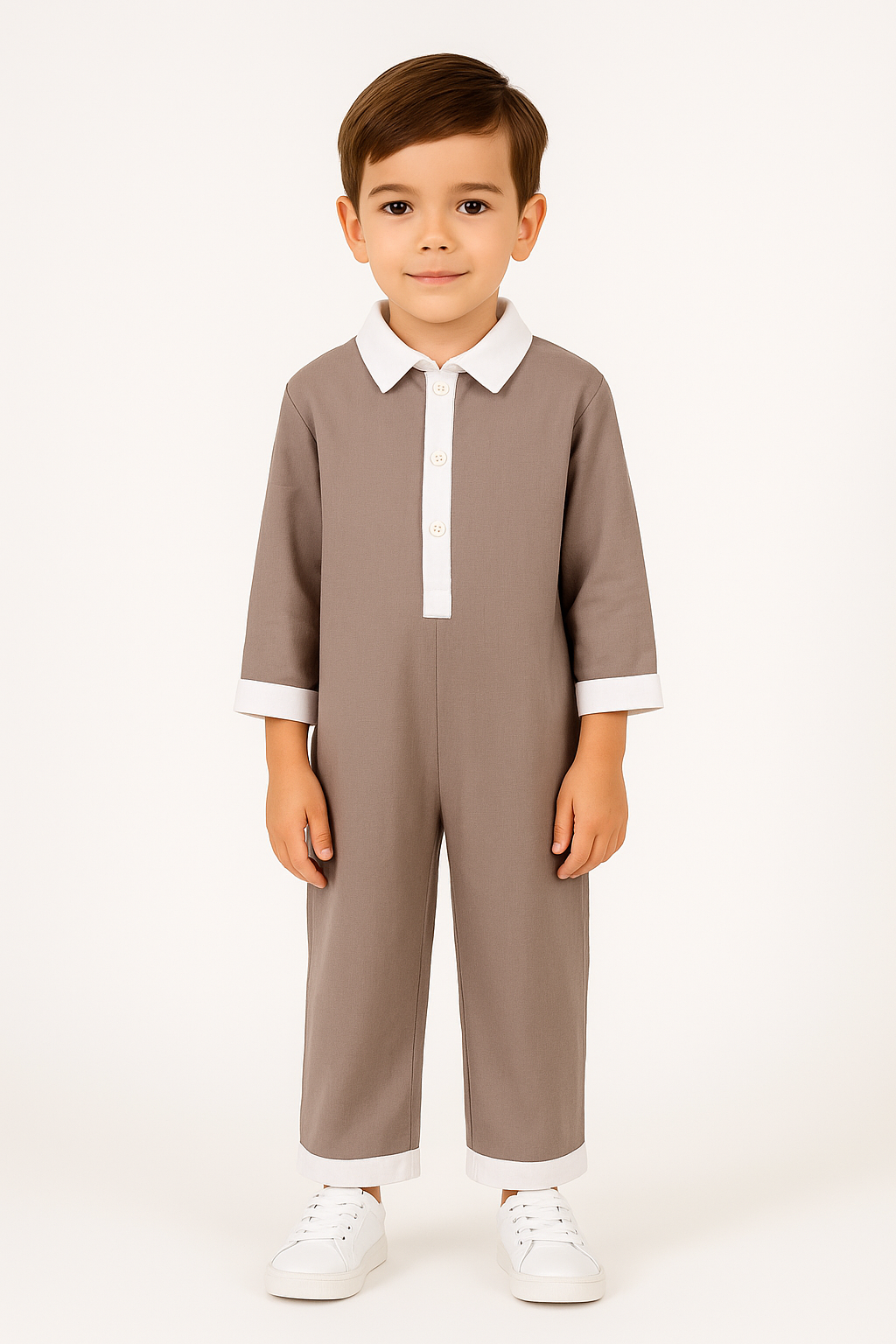 Boys Linen All-in-One Jumpsuit