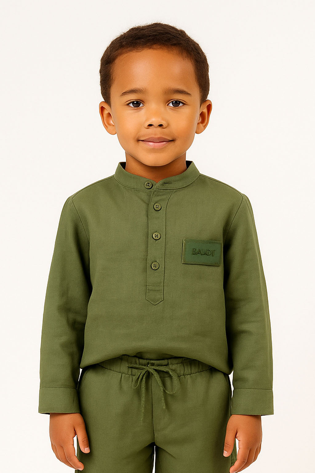 BOYS LINEN SHIRT KHAKI