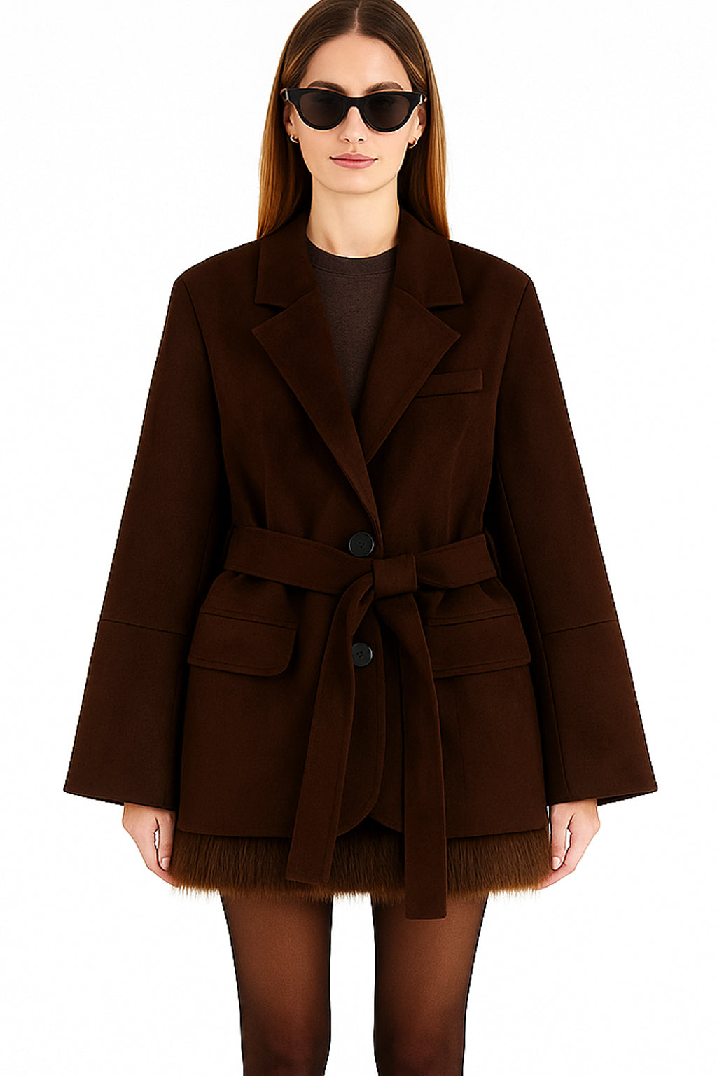 Suede Belted Jacket