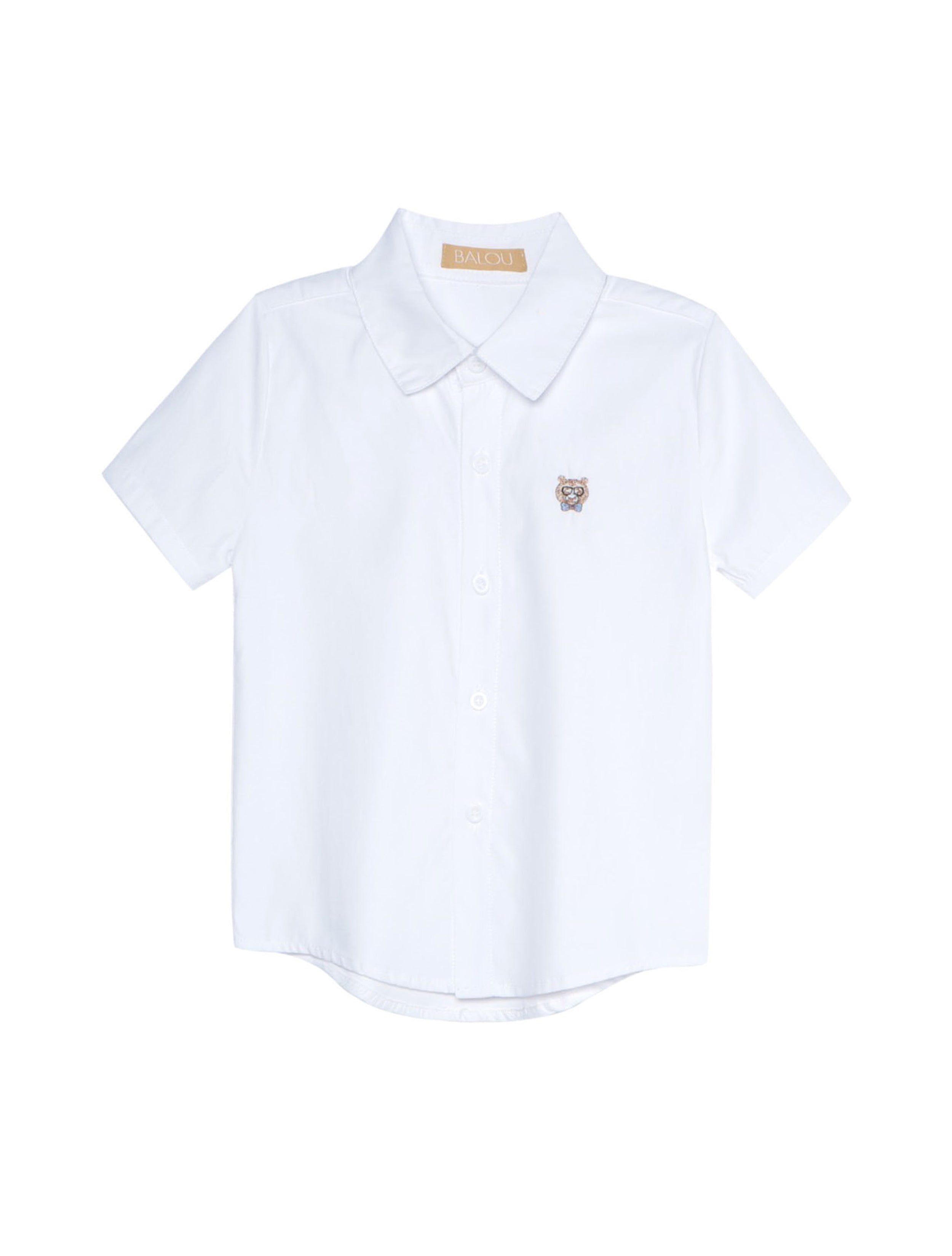 Kids Unisex Short Sleeve Shirt White