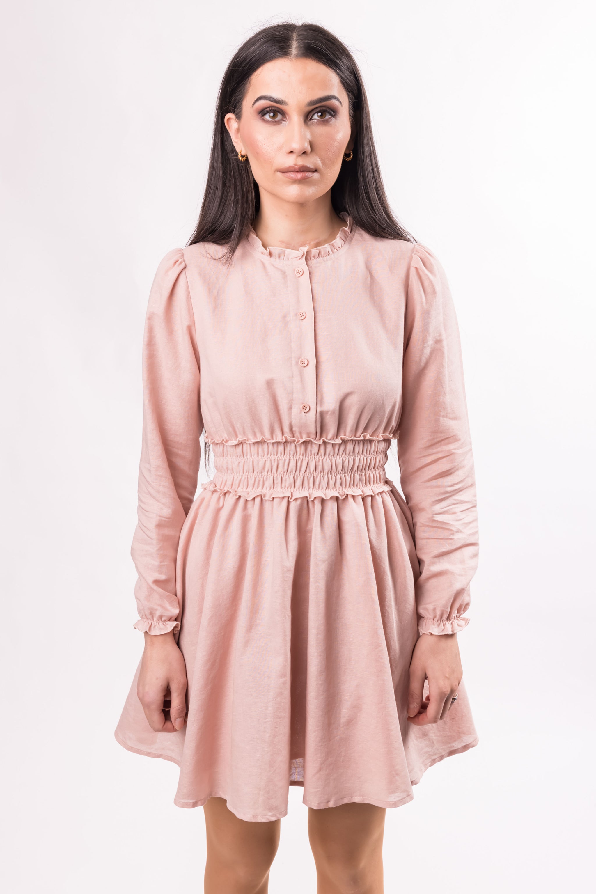 chinese dress ladies Womens Linen Mini Dress
