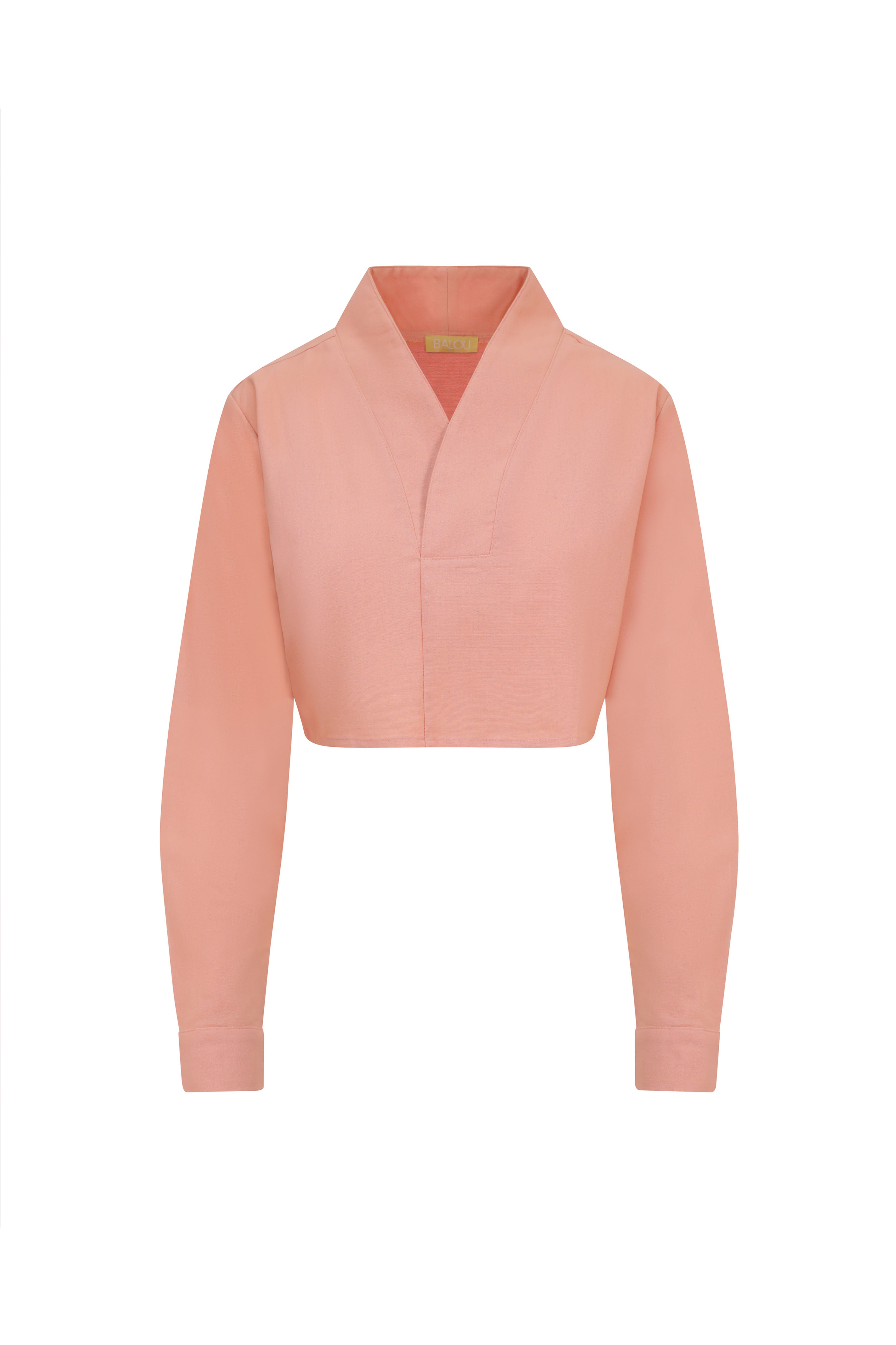 WOMENS V-COLLAR SHIRT CANDY PINK
