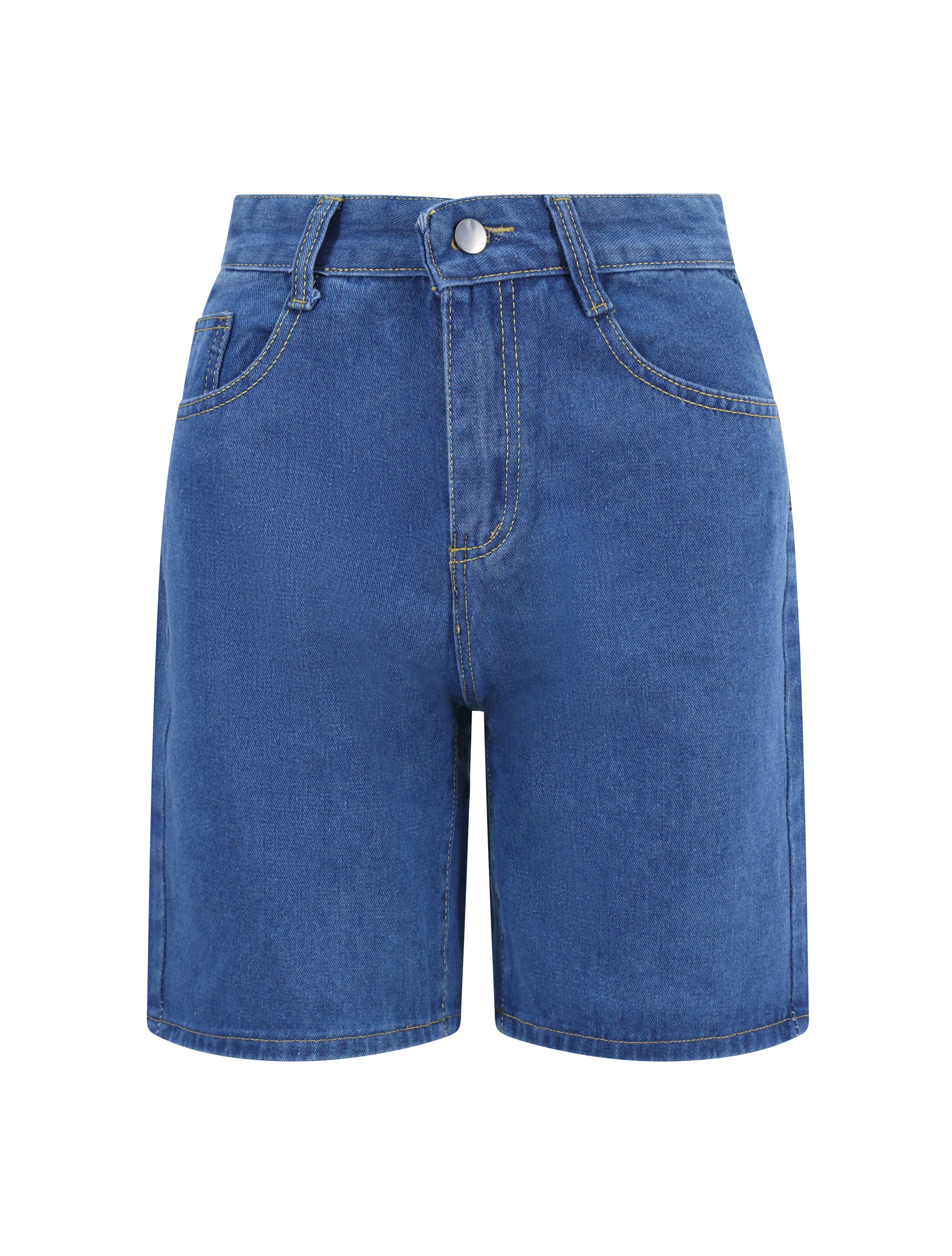Womens Washed Denim Shorts
