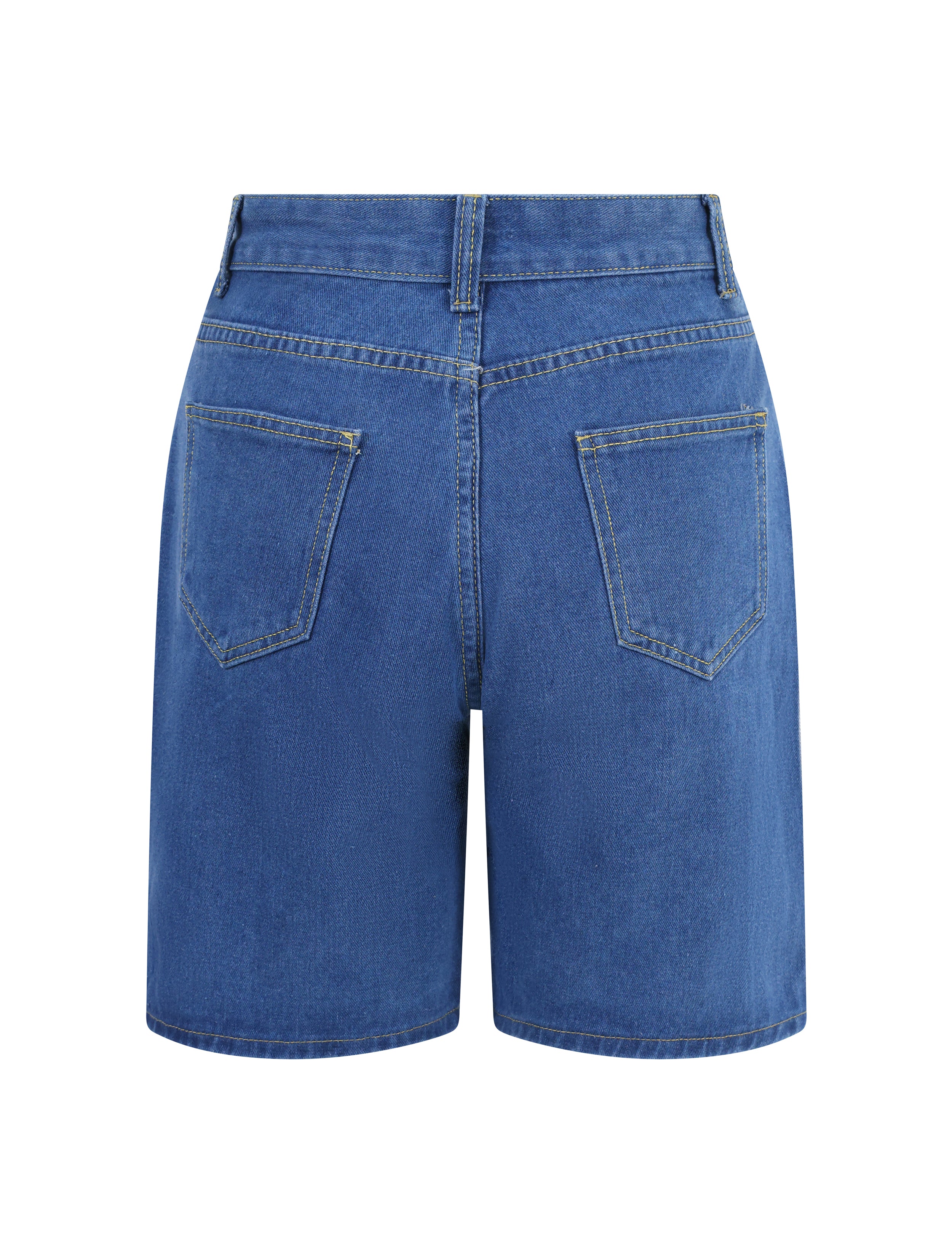 Womens Washed Denim Shorts