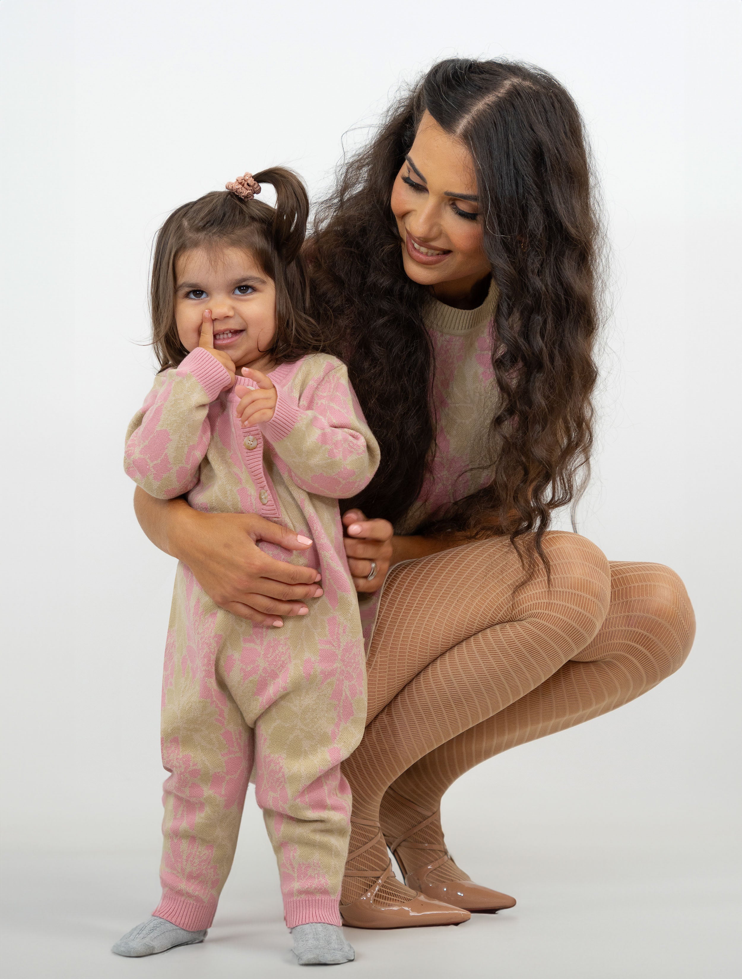 BABY FLORAL KNIT ROMPER