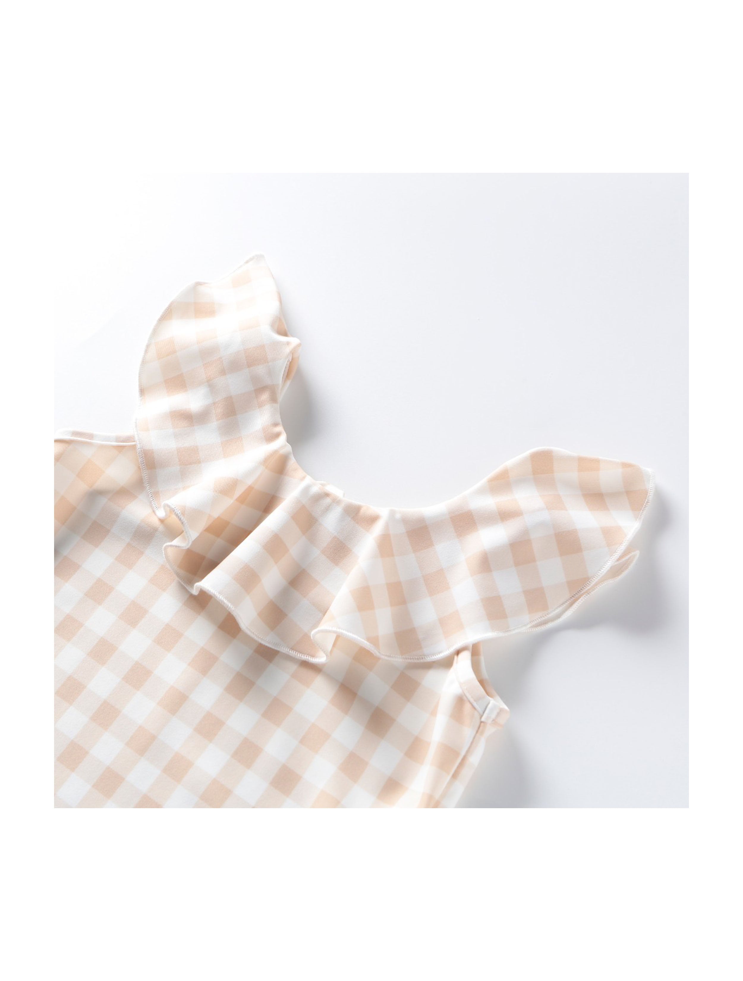 Girls Check Swimsuit & Hat