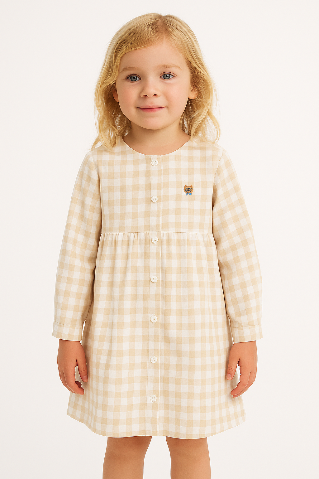 Girls Check Dress