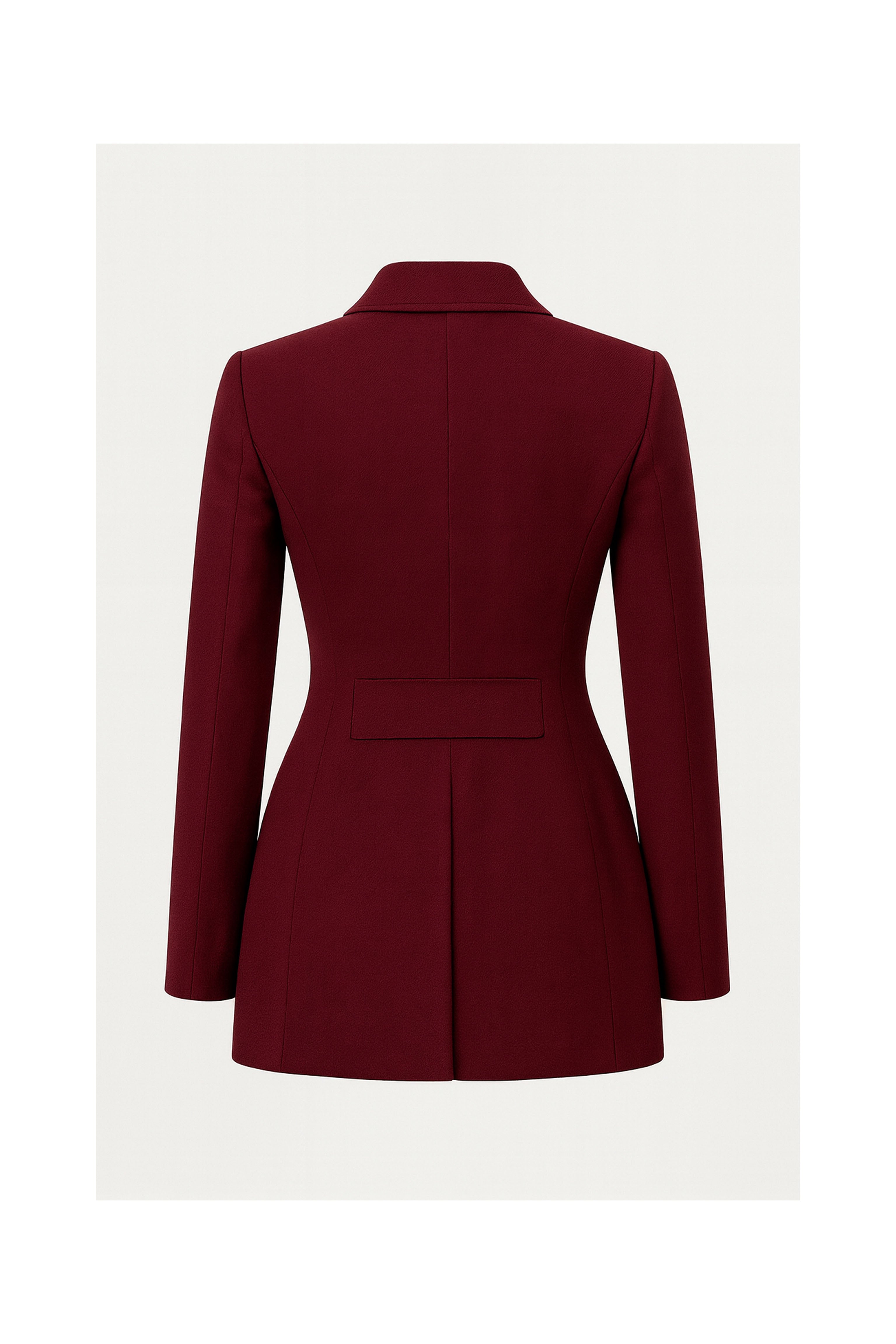 Womens Button Down Blazer Burgundy