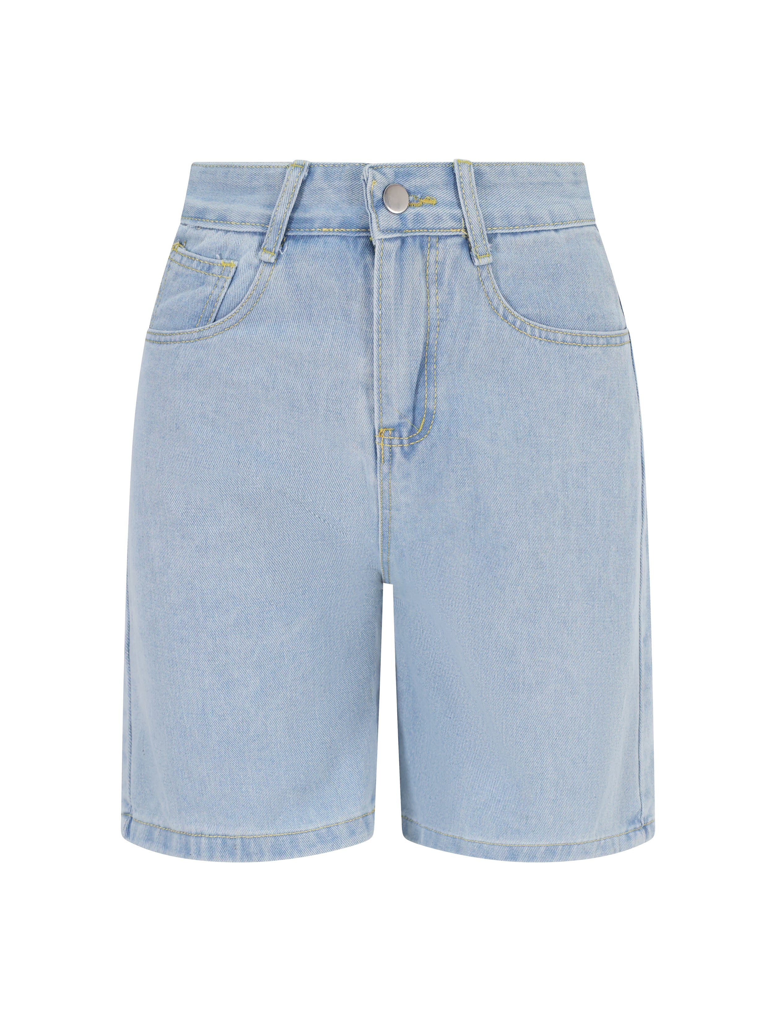Womens Washed Denim Shorts
