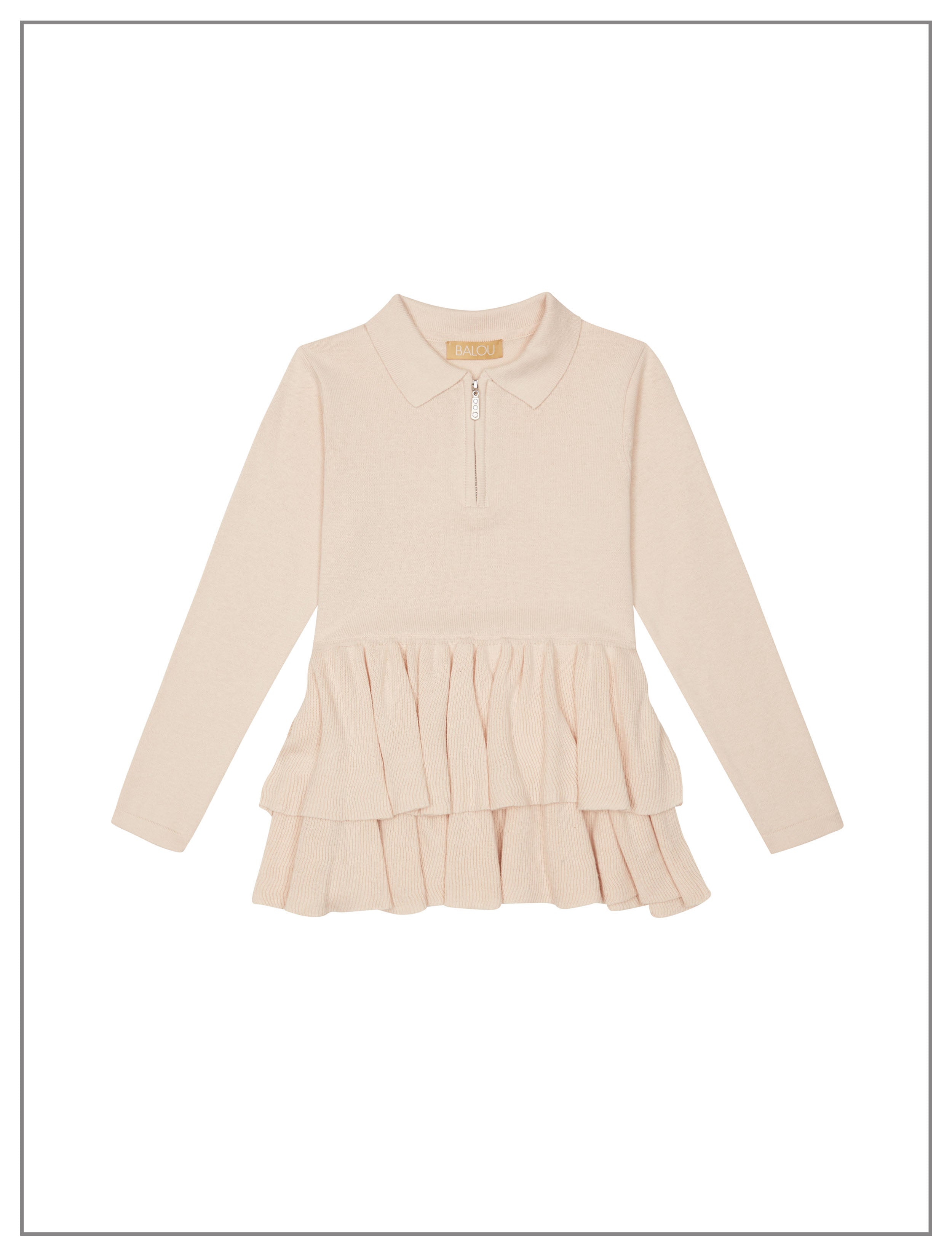 Girls Knit Peplum Top