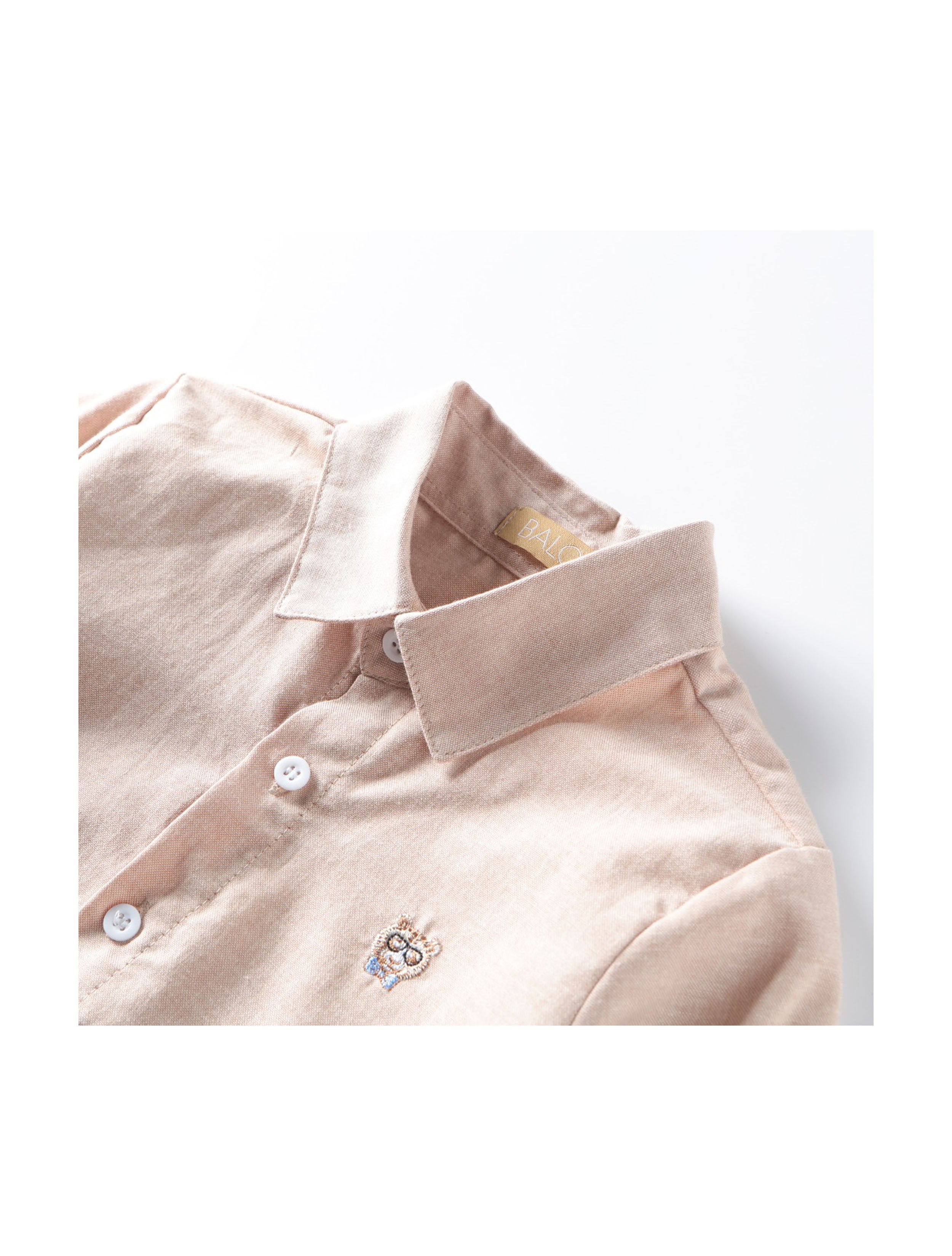 Boys Long Sleeve Shirt Natural